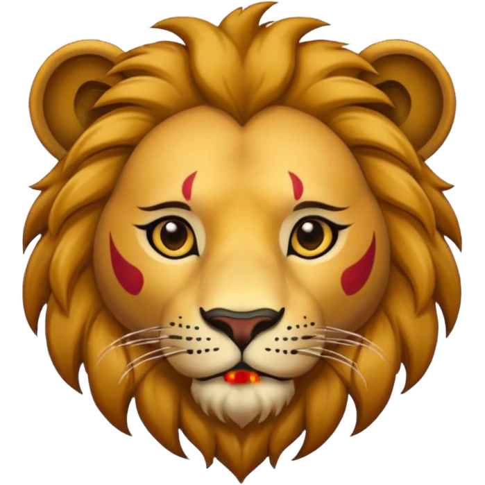 lion with face tattoo emoji