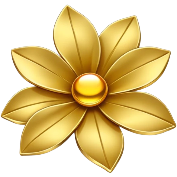 Gold petals, anime style, cool emoji