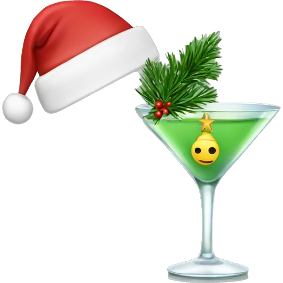 Martini and Christmas tree  emoji