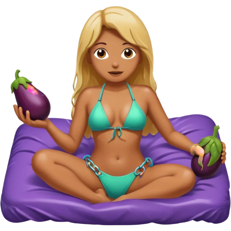 👙💦🍆🍆🛏️⛓️ emoji