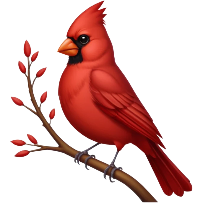 Red cardinal for text emoji