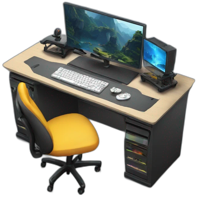 gaming desk setup emoji