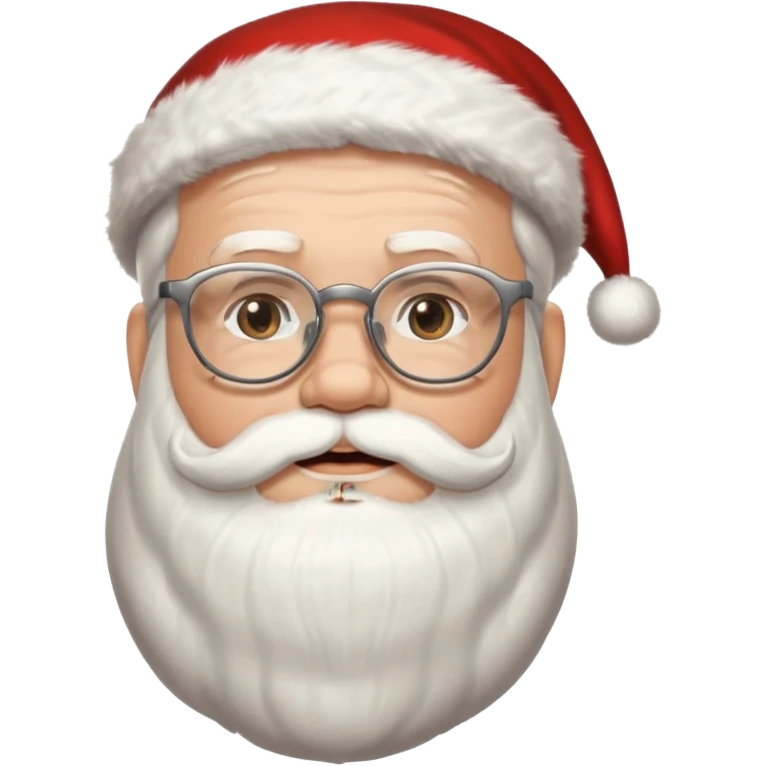 Santa Claus, beard, glasses
 emoji