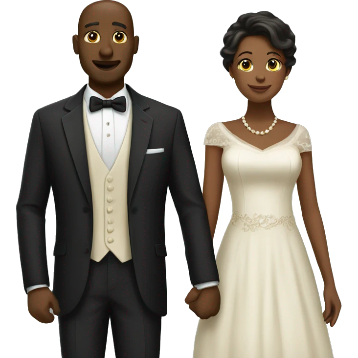 husband and wife formal attire emoji