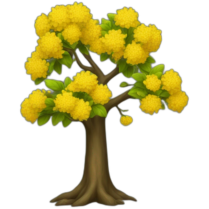 Yellow flowers tree emoji