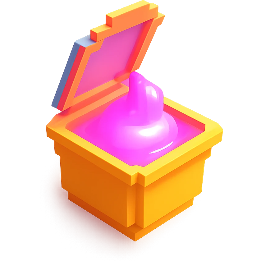 сделай соус из фастфуда розовый светящийся, no background  emoji