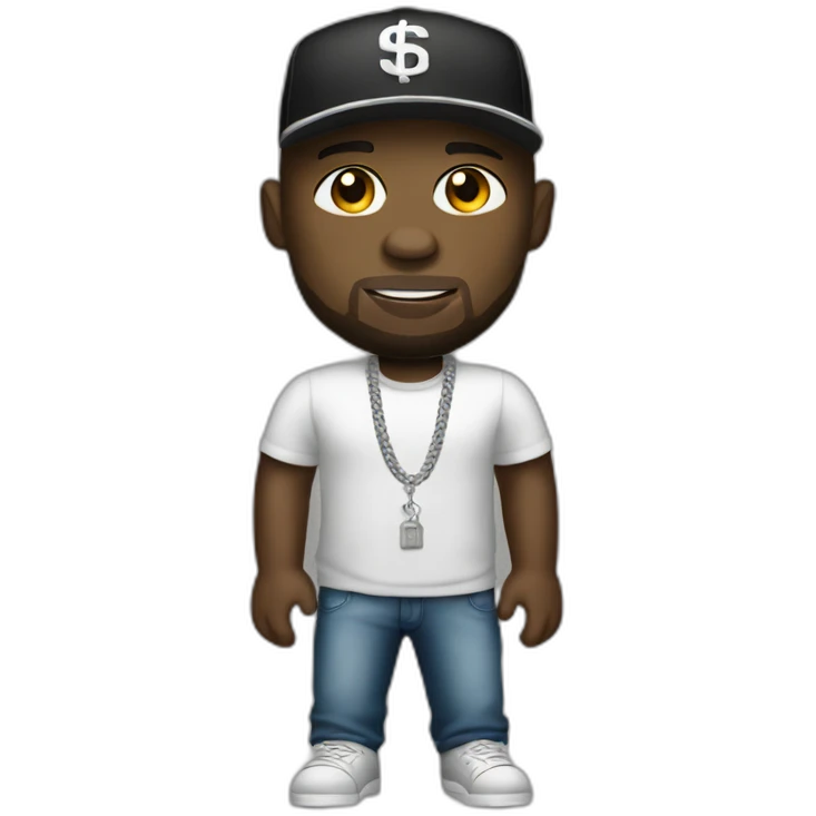 White 50cent rapper emoji
