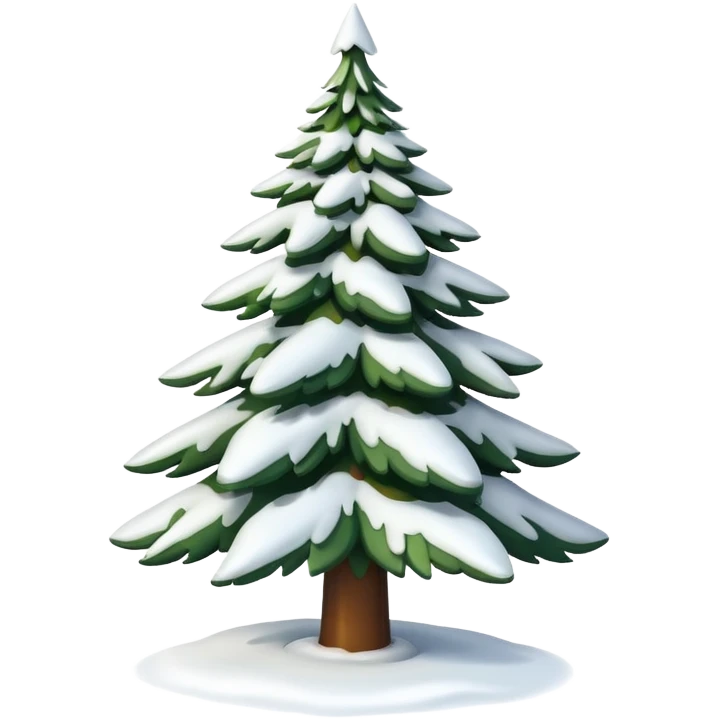 Snowed in christmas tree without decor  emoji