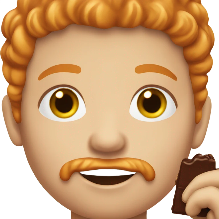 Ginger chav eating chocolate  emoji