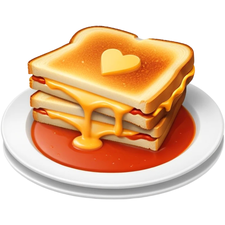 Grilled cheese and tomato soup emoji