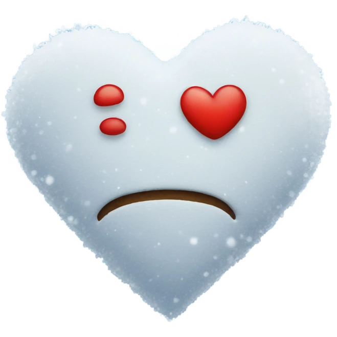 Heart with snow emoji