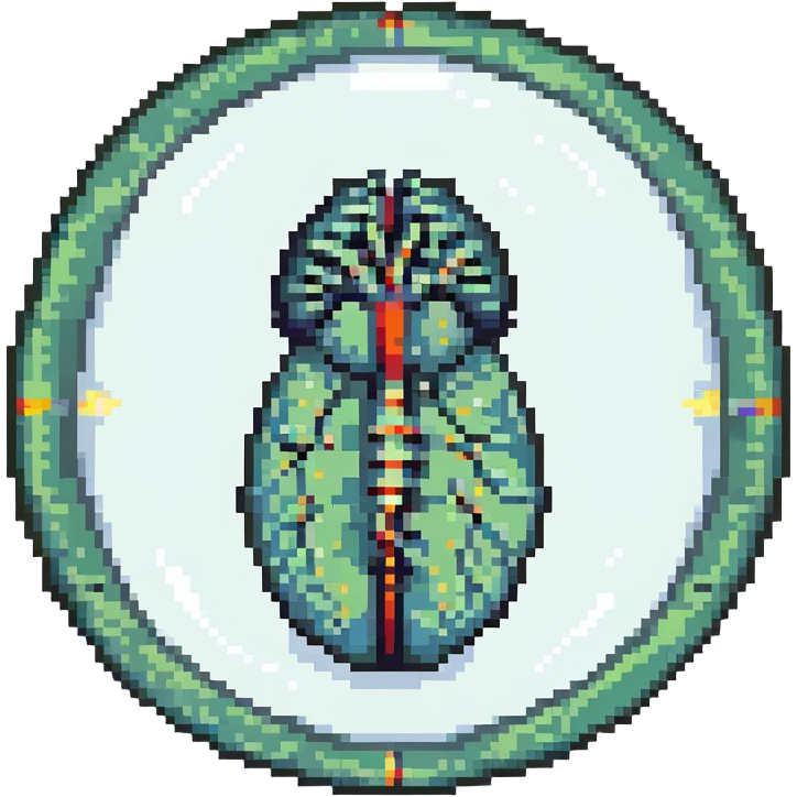 MRI embryo digital fetal small shape in otherworldly bubble, eerie, horror, pupa, crystalis, in-utero emoji