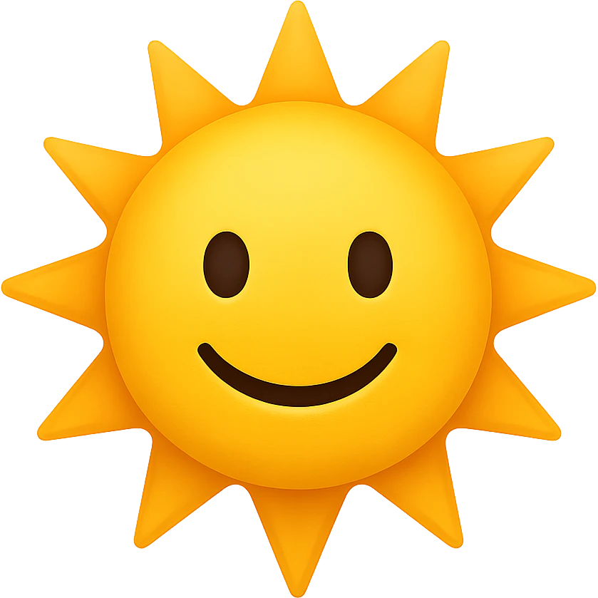 yellow sun emoji emoji