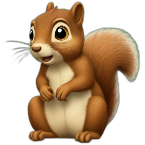 A squirrel very very sad emoji