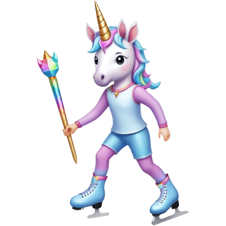 Einhorn Schlittschuhlaufen  emoji