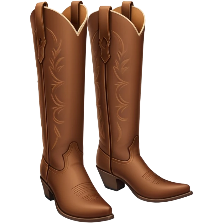 classic western cowboy boots with pointed toe and tall shaft emoji