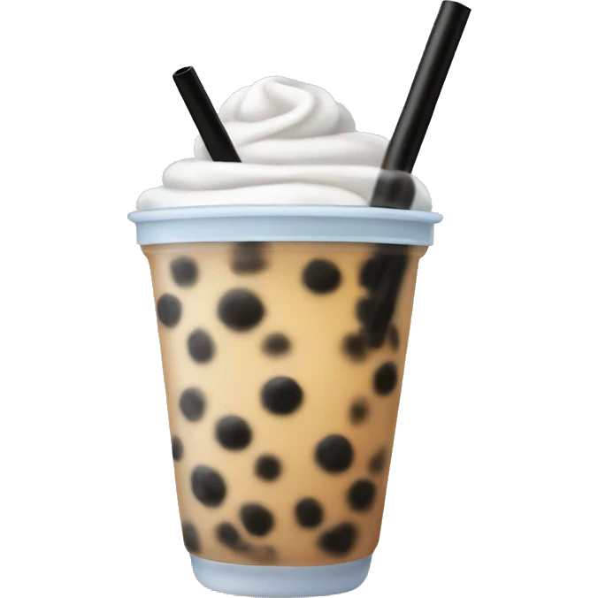 boba tea in cup with black straw emoji