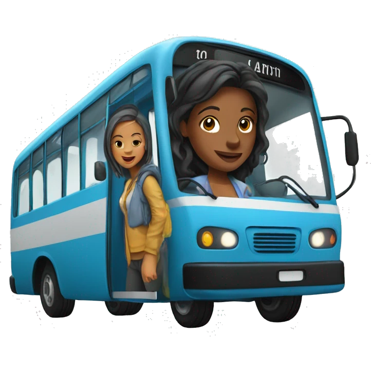 Bus with Woman emoji