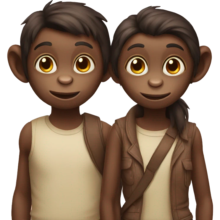 Monkey couple emoji