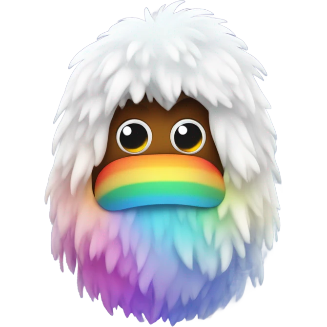A rainbow yeti poop emoji emoji