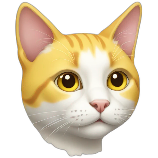 yellow and white cat emoji