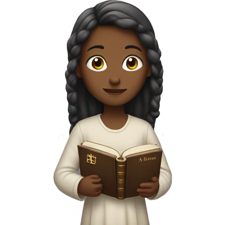 Girl with Bible  emoji