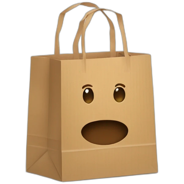 paper bag in hand emoji