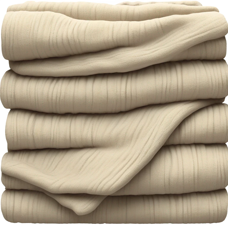 A cozy beige folded blanket  emoji