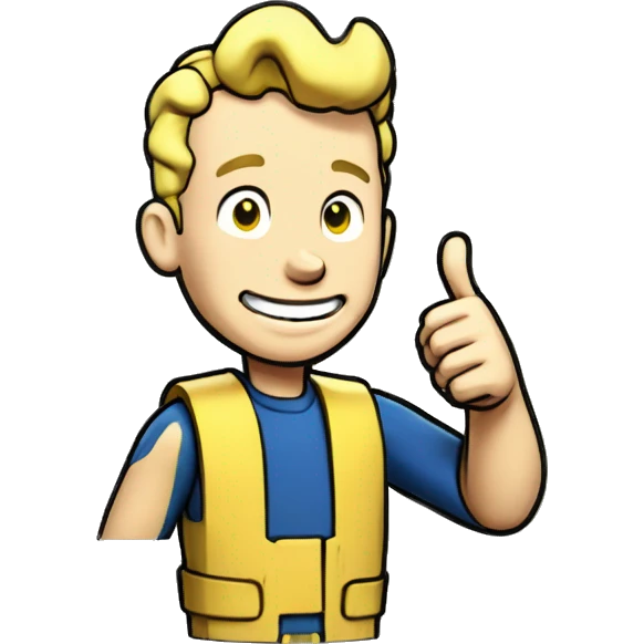 Vault-boy in fallout thumbs up emoji