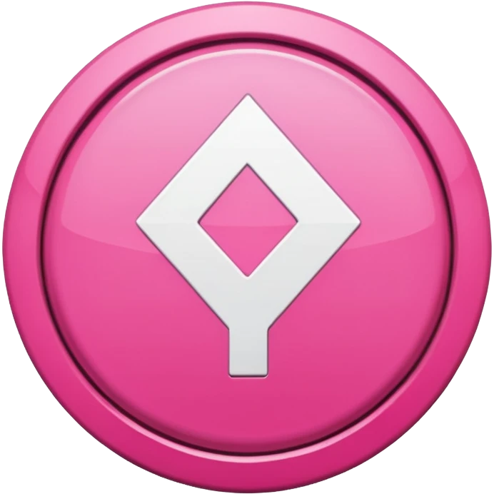 fleche directionelle blache sur fond de couleur rose sur un bouton   emoji