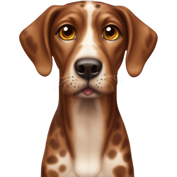One realistic reddish brown catahoula leopard dog emoji
