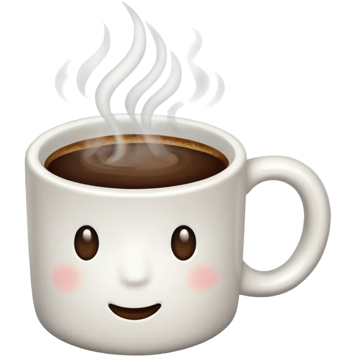plain mug of steaming coffee emoji