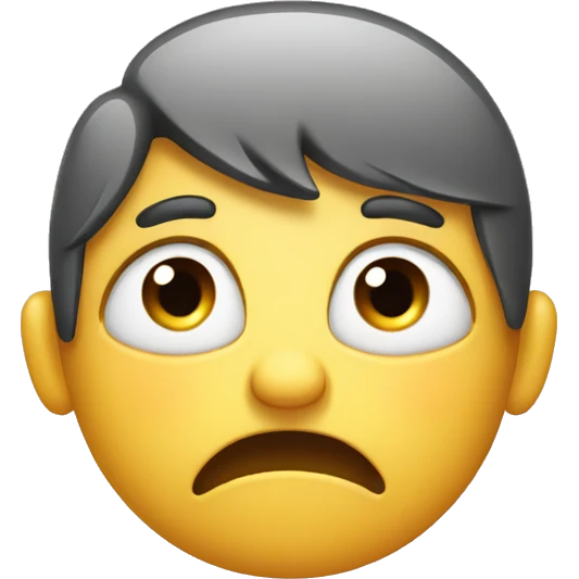 Sweating, stressed, upset face emoji