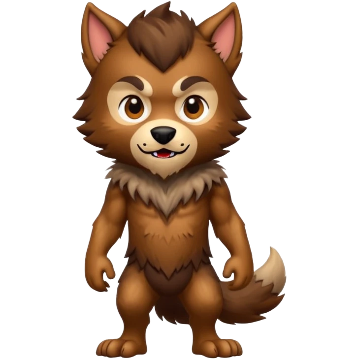 A Chibi style werewolf emoji