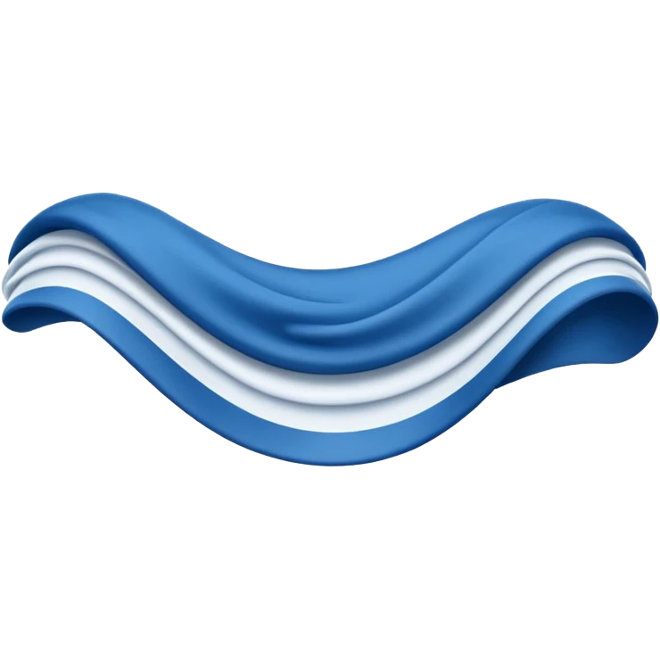 Wave Banner — blue cloth + white crest,Royal Banners emoji