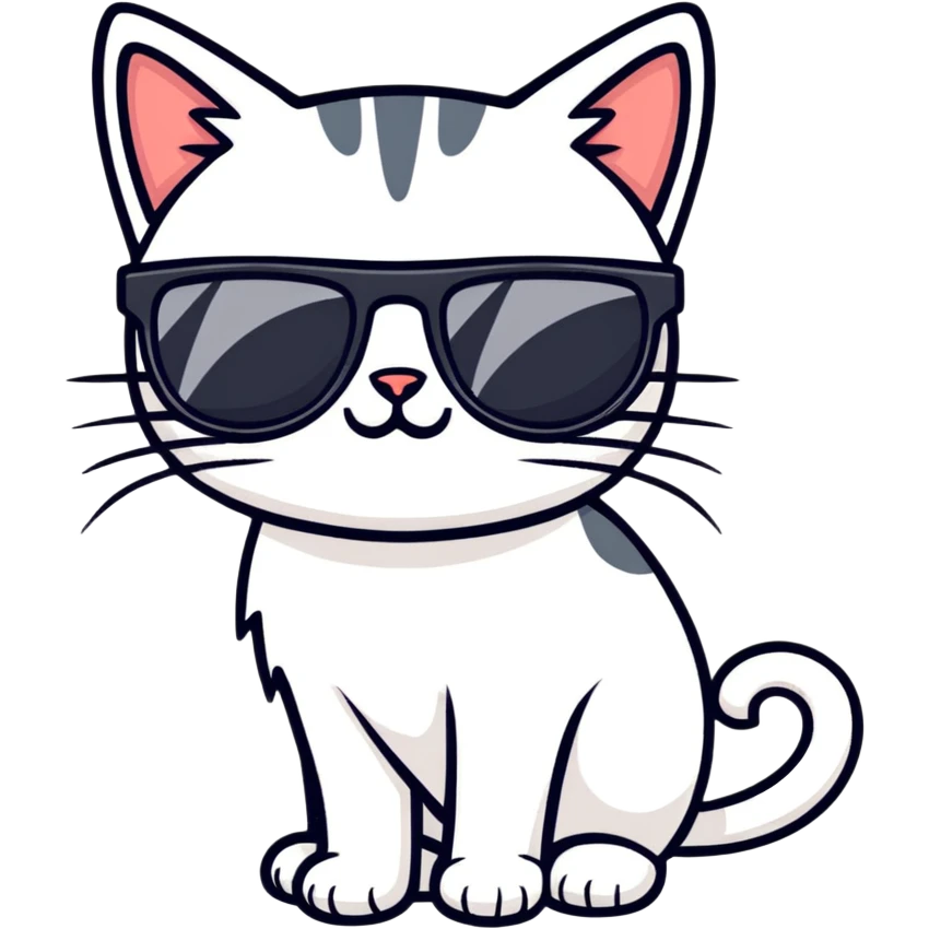 Cat with sunglasses emoji