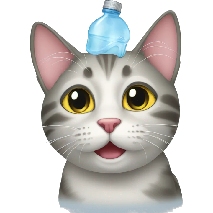 Cat drink water emoji