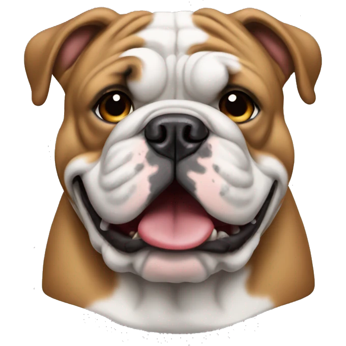 Dog english bulldog emoji