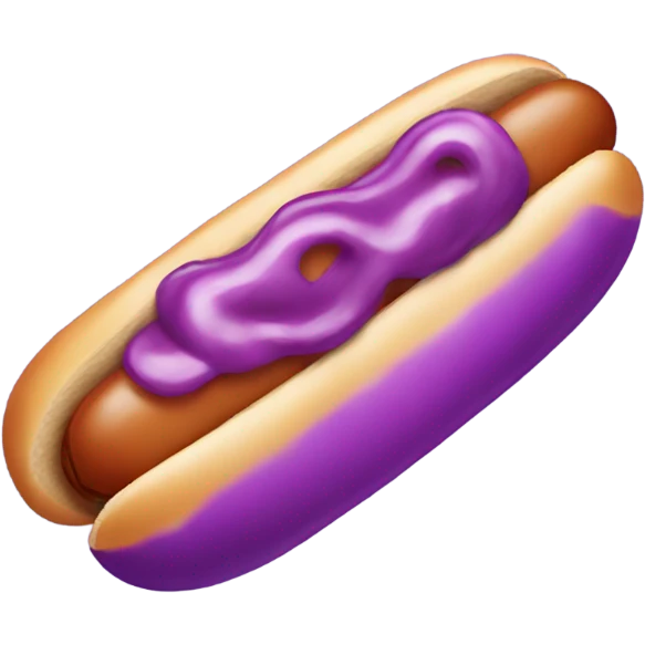 Purple hotdog emoji