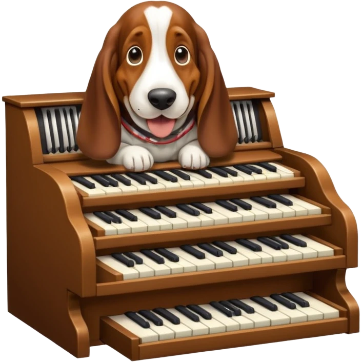 bassethound playing hammond emoji