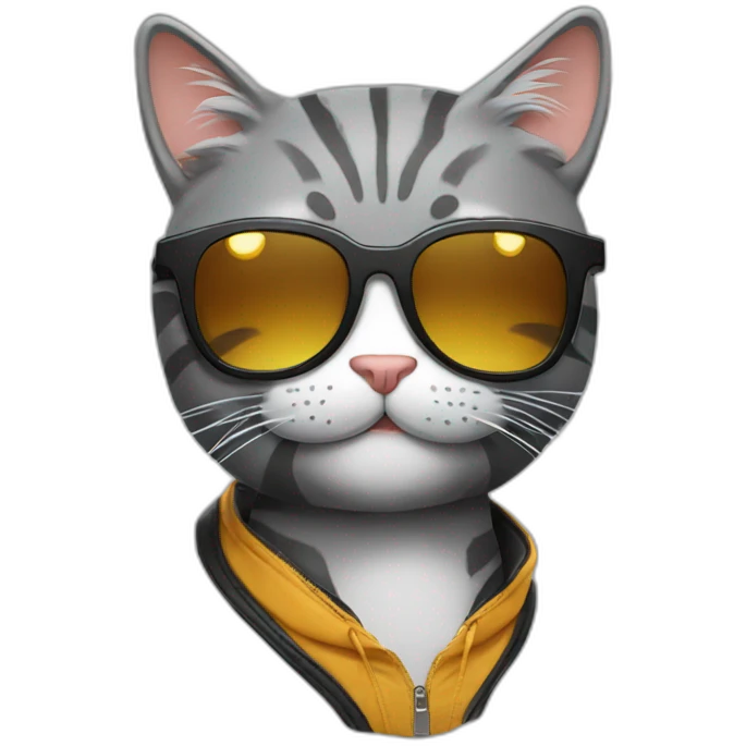 Cool Cat with sunglasses  emoji
