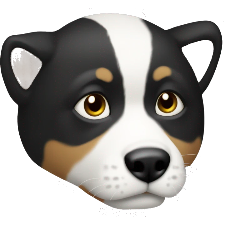 Черно-белая кошечка emoji