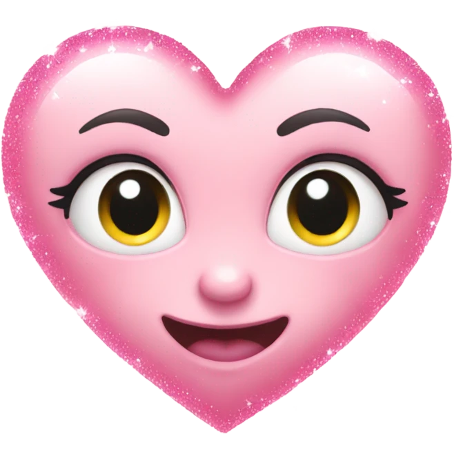 baby pink heart with sparkles  emoji