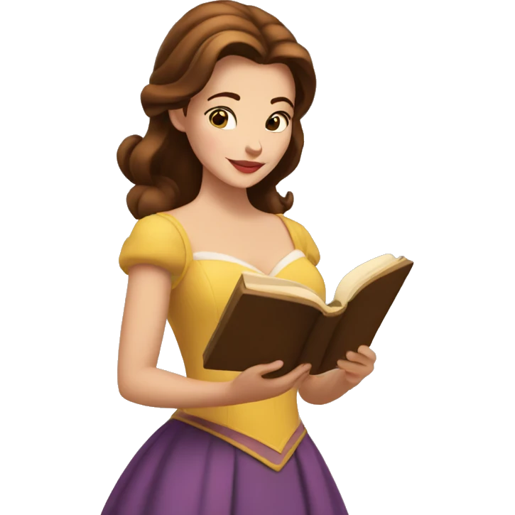 Belle reading a book emoji