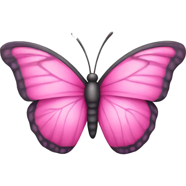 Pink butterfly emoji