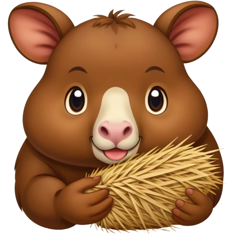 Cobaya comiendo heno emoji