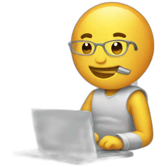 hard working in laptop emoji