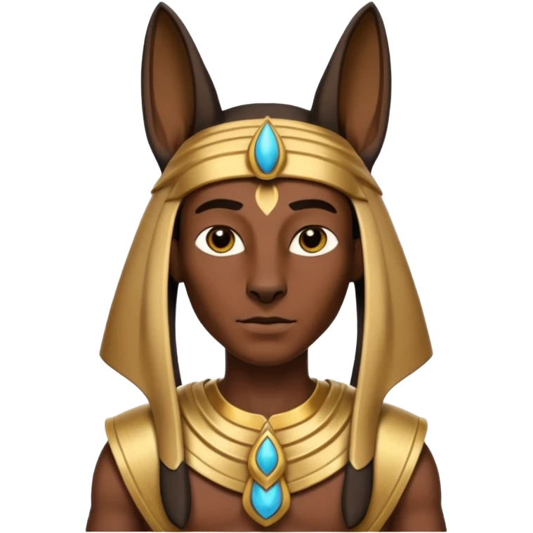 white man wearing anubis cloth emoji