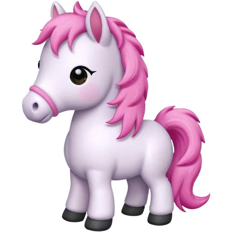 Chibi style Plush horse emoji
