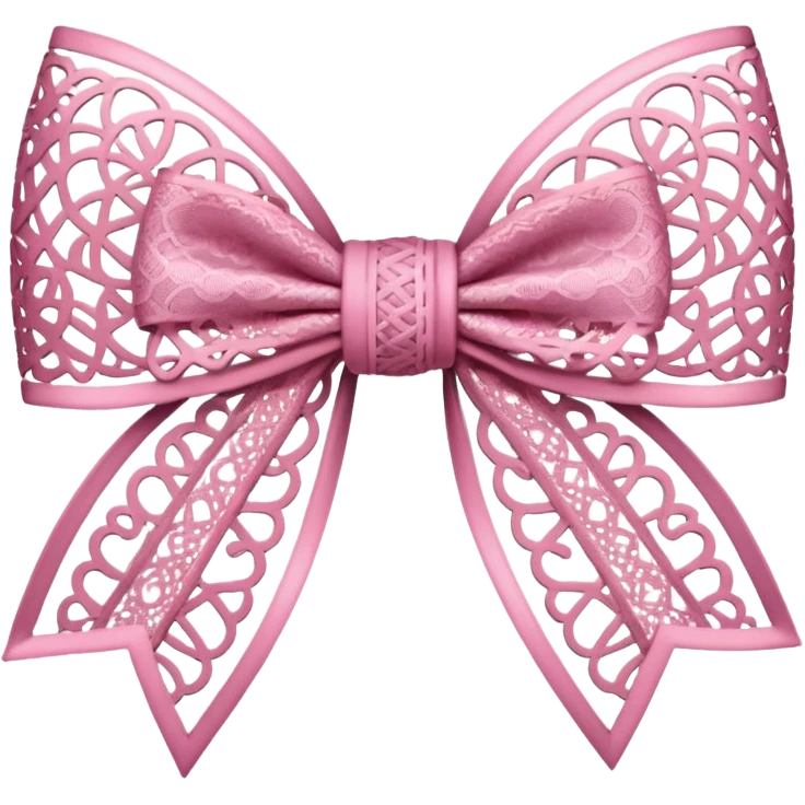 light almost white pink lace bow emoji